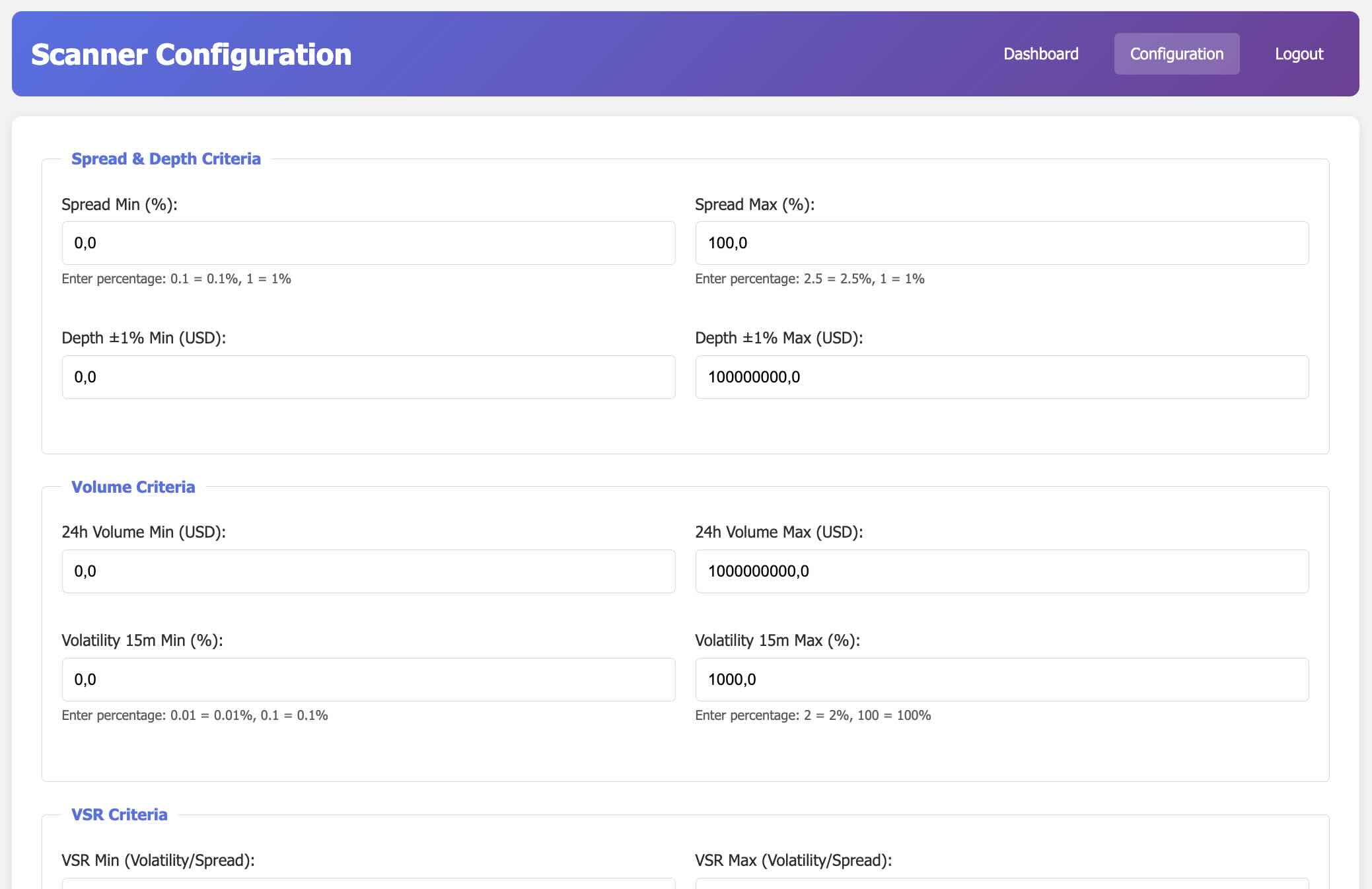 Configuration Screenshot